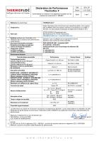 Declaration de Performances THERMOFLOC F 1_Declaration de Performances_THERMOFLOC F