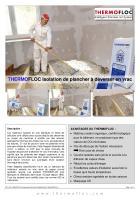 Fiche technique du produit Isolation de plancher THERMOFLOC 1_Isolation de plancher_THERMOFLOC
